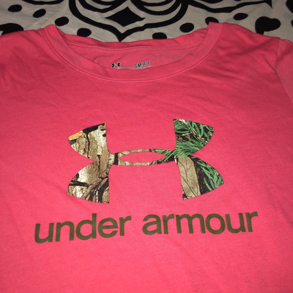 Pink Under Armour Long Sleeve T shirt